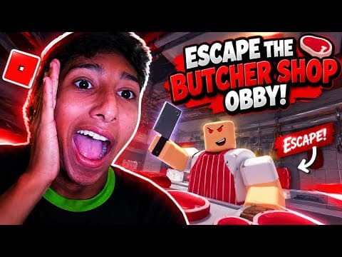 CHEGUEI ATÉ AQUI… MAS DESISTI 😭 | Escape The Butcher Shop Obby!